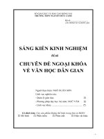 SKKN: CHUYÊN ĐỀ NGOẠI KHÓA VỀ VĂN HỌC DÂN GIAN Ở THPT