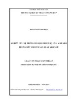 nghiên cứu hệ thống ổn định nhiệt độ làm mát keo trong dây chuyền sản xuất keo nhũ