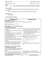 GIÁO ÁN ĐẠI SỐ LỚP 9 HỌC KÌ 2