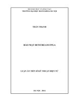 Luận án tiến sĩ kỹ thuật điện tử bảo mật bitstream FPGA