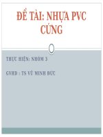 TIỂU LUẬN tìm HIỂU về QUY TRÌNH sản XUẤT NHỰA PVC CỨNG