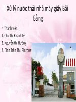 xử lý nước thải nhà máy giấy bãi bằng