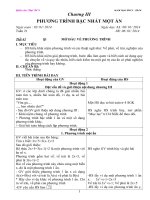 GIÁO ÁN ĐẠI SỐ LỚP 8 HỌC KÌ 2