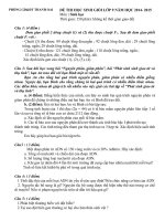 tổng hợp đề thi học sinh giỏi môn sinh học lớp 9 năm 2014-2015 có đáp án tham khảo