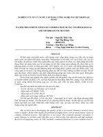 nghiên cứu xử lý nước cấp bằng công nghệ pac (powdered activated carbon) kết hợp lọc màng (tt)