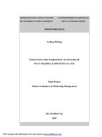 Enhancing the marketing activities of PNAT trading and services co.,ltd