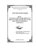 skkn ứng dụng công nghệ thông tin trong dạy học giải quyết vấn đề qua tiết ôn tập hình 9 (chương i)