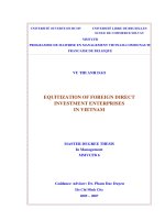 Equitization of foreign direct investment enterprises in Vietnam
