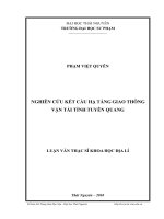 nghiên cứu kết cấu hạ tầng giao thông vận tải tỉnh tuyên quang