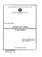 tìm hiểu qui trình sản xuất protein isolate concentrate từ đậu phộng