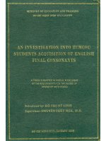 An investigation into HCMCOU students acquisition of English final consonants