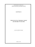 Luận án tiến sĩ cơ học tính toán số lực khí động cánh 3d xét đến hiệu ứng đàn hồi