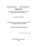 Equitization and listing of vinamilk in Vietnamese stock market