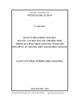 quản lý hoạt động giáo dục bản sắc văn hóa dân tộc cho học sinh thông qua hoạt động giáo dục ngoài giờ lên lớp ở các trường trung học phổ thông thành phố cao bằng