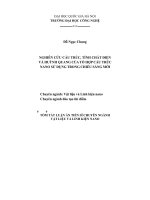 NGHIÊN CỨU CẤU TRÚC, TÍNH CHẤT ĐIỆN VÀ HUỲNH QUANG CỦA TỔ HỢP CẤU TRÚC NANO SỬ DỤNG TRONG CHIẾU SÁNG MỚI