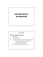 khôi phục và an toàn dữ liệu phần 1