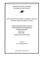 An investigation into writing assessment The use of multiple choice and written testing
