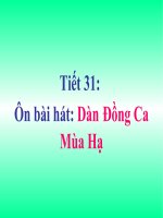 bài giảng âm nhạc 5 tiết 31 ôn tập bài hát dàn đồng ca mùa hạ