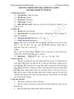 đề cương môn học kinh tế lượng