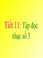 bài giảng âm nhạc 5 tiết 11 tập đọc nhạc tđn số 3