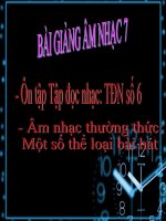 bài giảng âm nhạc 7 bài 5 antt một số thể loại bài hát