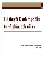 bài giảng bất động sản danh mục đầu tư và rủi ro