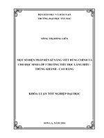 một số biện pháp rèn kĩ năng viết đúng chính tả cho học sinh lớp 3 trường tiểu học lăng hiếu