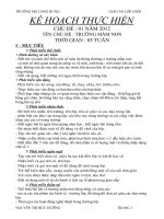 Giáo án chủ đề trường mầm non