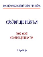 Bài 2: Tổng quan cơ sở dữ liệu phân tánTS.Phạm Thế Quế