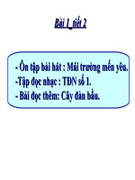 bài giảng âm nhạc 7 bài 1 tập đọc nhạc tđn số 1