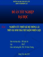 NGHIÊN cứu THIẾT kế hệ THỐNG lái TRÊN XE SINH THÁI TIẾT KIỆM NHIÊN LIỆU
