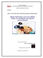 Phân tích báo cáo tài chính công ty cổ phần vinaconex số 5