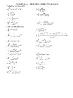 1 số bài tập NGUYÊN HÀM