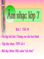 bài giảng âm nhạc 7 bài 3 tập đọc nhạc tđn số 4