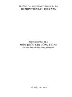 Một số bảng tra môn thủy văn công trình