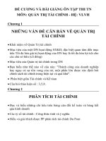 đề cương bài giảng ôn thi tốt nghiệp môn quản trị tài chính