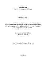 nghiên cứu chế tạo và các tính chất vật lý của hệ gốm đa thành phần trên cơ sở pzt và các vật liệu sắt điện chuyển pha nhòe