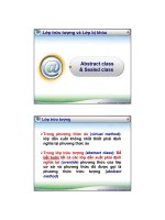 lớp trừu tượng và lớp bị khóa