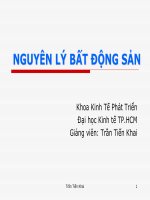 bài giảng bất động sản tài trợ và thế chấp bất động sản