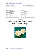 Sáng kiến kinh nghiệm những biện pháp giáo dục học sinh cá biệt