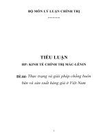 Thực trạng và giải pháp chống buôn bán và sản xuất hàng giả ở việt nam