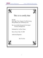 Đồ án Kỳ 2 Aptech: Quản lý Kho hàng