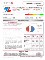 báo cáo cập nhật - tập đoàn thiên long