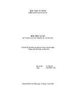 Tiểu luận kỹ năng của luật sư trong vụ án lao động  các vấn đề lý luận và thực tiễn