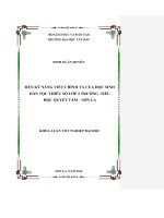 rèn kỹ năng viết chính tả của học sinh dân tộc thiểu số lớp 2 trường tiểu học quyết tâm - sơn la