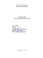 Đại cương môn SINH HỌC