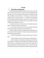 Đề tài mất việc làm và chế độ áp dụng, kèm tình huống