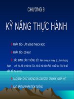 bài giảng bồn trầm tích  chương 8 kỹ năng thực hành