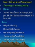 slide bài giảng marketing căn bản chương 7. chiến lược xúc tiến ( promotion strategy)