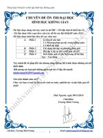 Chuyên đề ôn thi đại học, cao đẳng hình học không gian